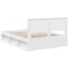 vidaXL Bed Frame with Headboard White 140 x 190 cm Solid Pine Wood