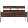 vidaXL Bed Frame without Mattress Brown Oak 150x200 cm King Size Engineered Wood