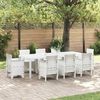 vidaXL Garden Dining Table White 250 x 100 x 73 cm Poly Rattan