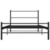 vidaXL Bed Frame without Mattress Black Metal 90x200 cm