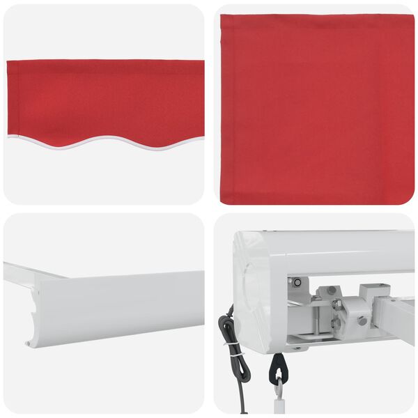 vidaXL Retractable Awning Red 400 x 300 cm Fabric and Metal