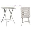 vidaXL Garden Table Folding Beige 55 x 55 x 73 cm Powder-coated Steel