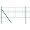 vidaXL Euro Fence Ground Fix 50 x 0.6 m PVC-Coated Steel Green Mesh