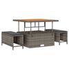vidaXL Garden Dining Set Grey Poly rattan