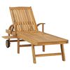 vidaXL Sun Lounger Solid Teak Wood