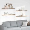 vidaXL Wall Shelf 4 pcs Brown 115 x 9 x 3 cm Engineered Wood