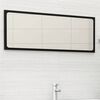 vidaXL Bathroom Mirror Black 100x1.5x37 cm Engineered Wood