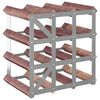 vidaXL Wine Rack for 12 Bottles Brown Solid Wood Pine