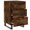 vidaXL Bedside Cabinet Smoked Oak 40x40x66 cm Engineered Wood