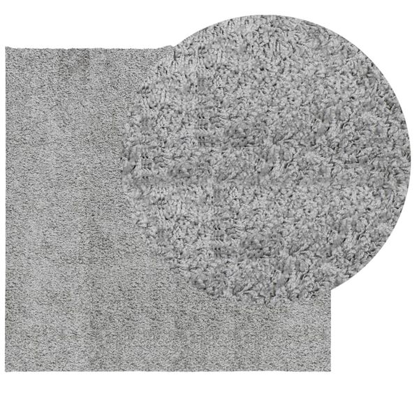 vidaXL Shaggy Rug PAMPLONA High Pile Modern Grey 160x160 cm