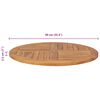 vidaXL Table Top Solid Teak Wood Round 2.5 cm 90 cm