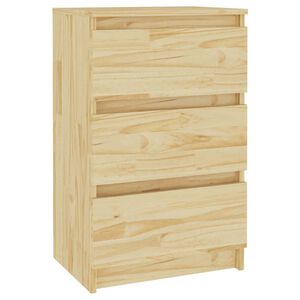 vidaXL Bedside Cabinet 40x29,5x64 cm Solid Wood Pine