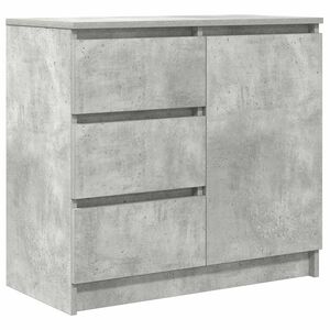 vidaXL Sideboard with Drawer Concrete Grey 71x35x65 cm Engineered Wood