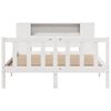 vidaXL Bookcase Bed without Mattress White 120x190 cm Small Double Solid Wood Pine