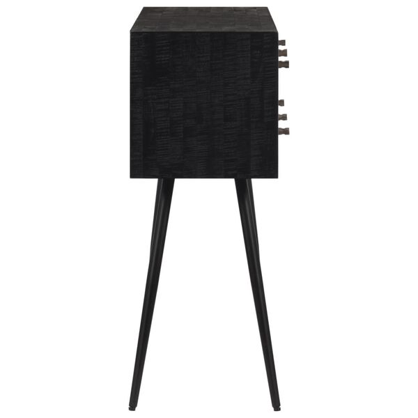 vidaXL Console Table with Drawers 116x30x76 cm Solid Reclaimed Teak