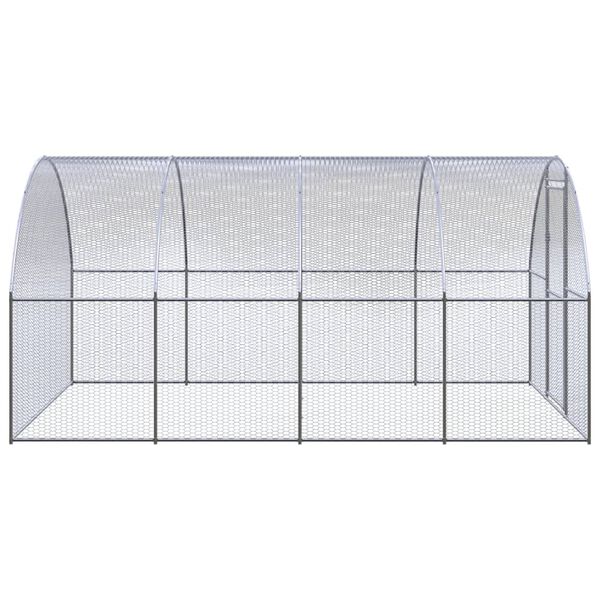 vidaXL Outdoor Chicken Coop 3x4x2 m Galvanised Steel