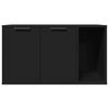 vidaXL Cat Litter Box Enclosure Black 80x50x45 cm Engineered Wood