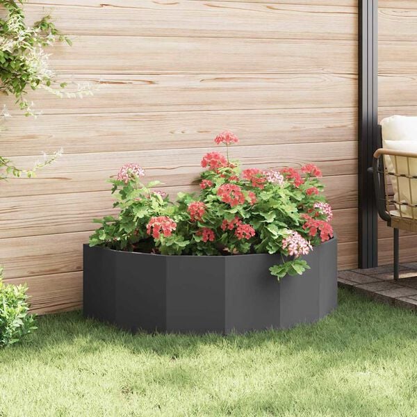 vidaXL Planter Black 120 x 60 x 35 cm Steel