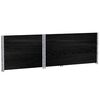 vidaXL Pallet Collars 3 pcs Black 120x80 cm Solid Wood Pine