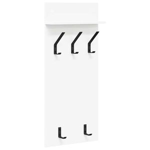 vidaXL Wall-Mounted Coat Rack White 40 x 10 x 90 cm