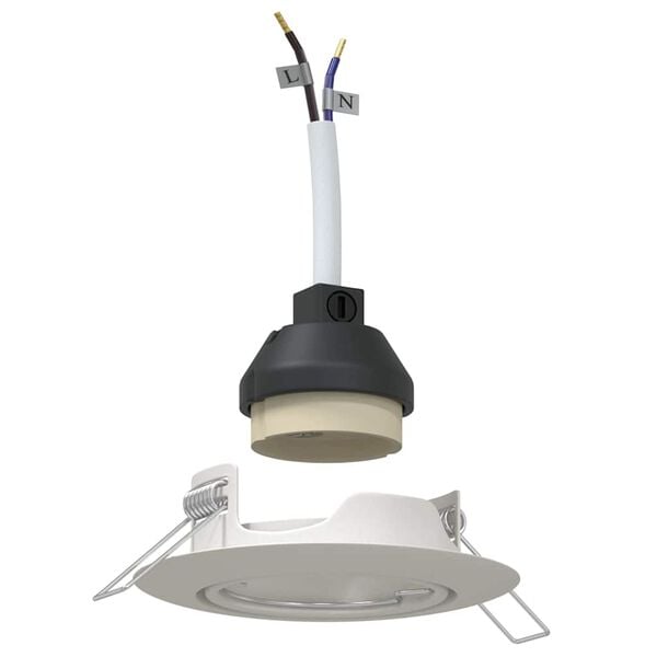 vidaXL Spotlight 24 pcs White 9 x 9 x 2.5 cm Metal