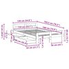 vidaXL Bed frame without Mattress White 135x190 cm Double Solid Wood Pine