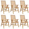 vidaXL Garden Chair 6 pcs Brown 52 x 64.5 x 108 cm Solid teak wood