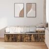 vidaXL Bed Frame with Drawer Smoked Oak 90 x 190 cm Engineered Wood