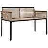 vidaXL Outdoor Bench Beige and Cream White 117 x 54 x 74.5 cm