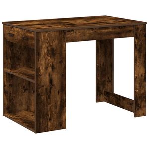 vidaXL Desk with Drawer and Shelf Smoked Oak 102x62x77.5 cm Engineered Wood