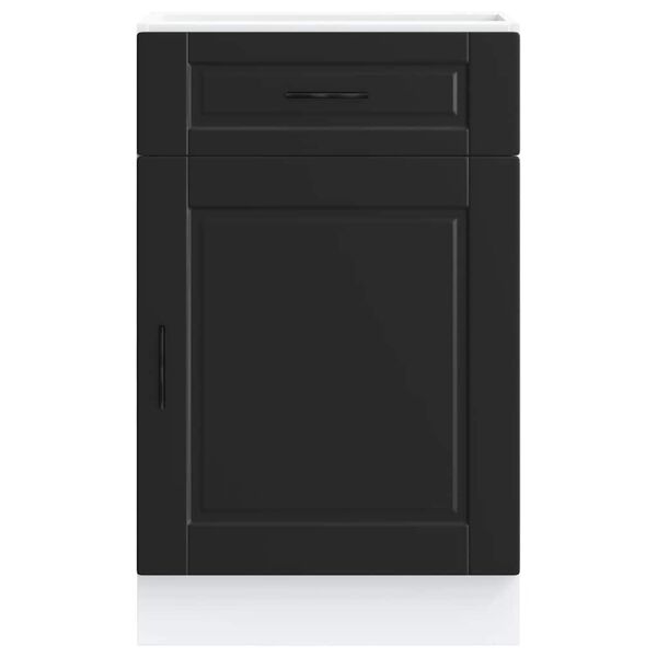 vidaXL Kitchen Base Cabinet&nbsp;Porto Black Engineered Wood