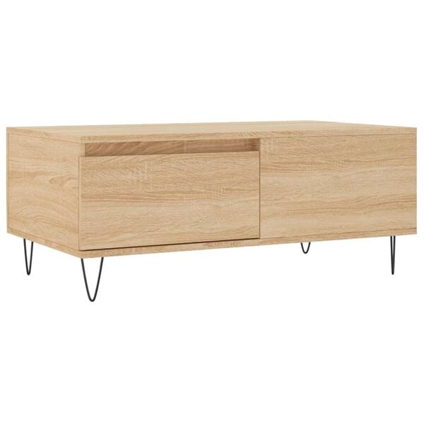 vidaXL Coffee Table Sonoma Oak 90x50x36.5 cm Engineered Wood