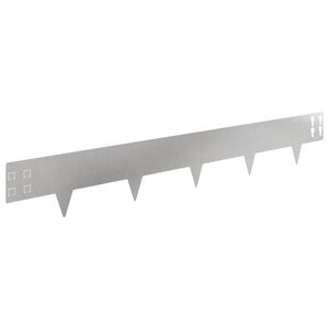 vidaXL Lawn Edging 30 pcs 100 x 15 cm Steel Silver