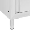 vidaXL Commercial Kitchen Cabinet with Drainboard Stainless Steel