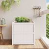vidaXL Garden Planter White 70x70x70 cm Solid Wood Pine
