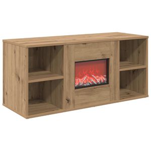 vidaXL Electric Fireplace Artisan Oak 100 x 37 x 45.5 cm