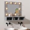 vidaXL Mirror Cabinet with LED Grey Sonoma 60x31.5x62 cm