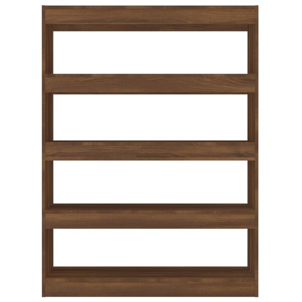 vidaXL Book Cabinet/Room Divider Brown Oak 100x30x135 cm