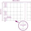 vidaXL Field Fence Silver 50 x 0.8 m Galvanised steel