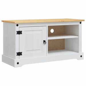 vidaXL TV Cabinet Corona White 100 x 40 x 52 cm Solid Pine Wood