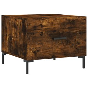 vidaXL Coffee Table Smoked Oak 50x50x40 cm Engineered Wood
