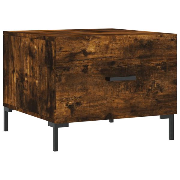 vidaXL Coffee Table Smoked Oak 50x50x40 cm Engineered Wood