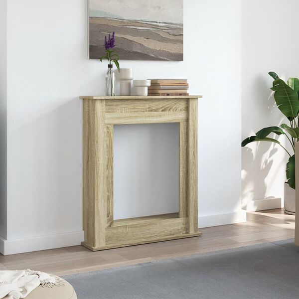 vidaXL Fireplace Surround Sonoma Oak 75x20x87.5 cm Engineered Wood