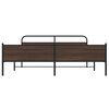 vidaXL Metal Bed Frame without Mattress Brown Oak 180x200 cm Super King