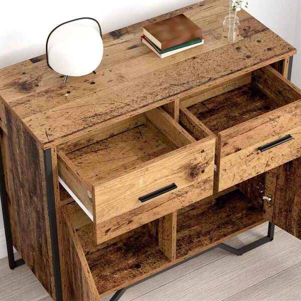 vidaXL Sideboard with Drawer Old Wood 79.5 x 35.5 x 74.5 cm