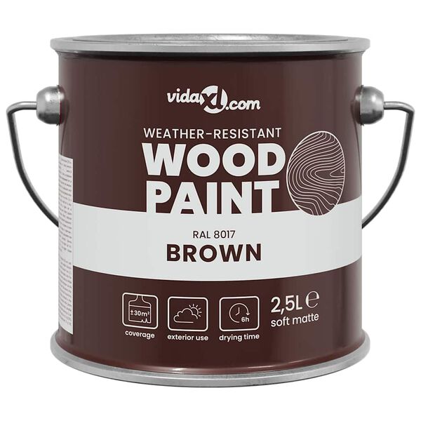 vidaXL Wood Paint Brown 16.5 x 16.5 x 16 cm Wall Print
