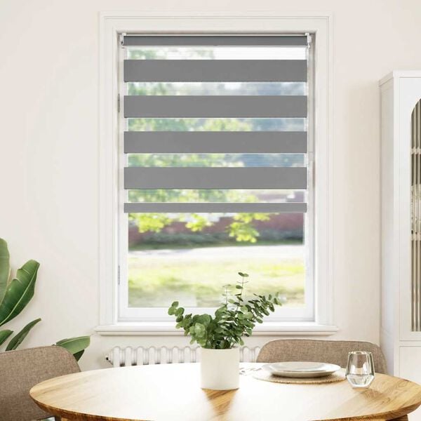 vidaXL Zebra blind 70.9x120 cm Fabric Width 66.7 cm grey