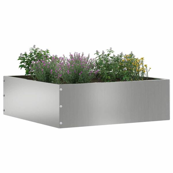 vidaXL Lawn Edging Silver 40 x 40 x 13 cm Galvanised Steel