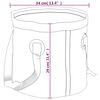 vidaXL Folding Buckets 2 pcs Black 30 L PVC