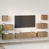vidaXL TV Cabinet Set Wall-mounted 8 pcs Artisan Oak Engineered Wood